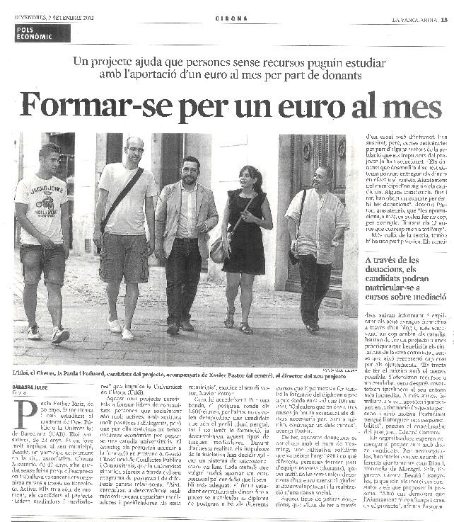 Formar-se per 1 euro_Liders Mediadors_La Vanguardia